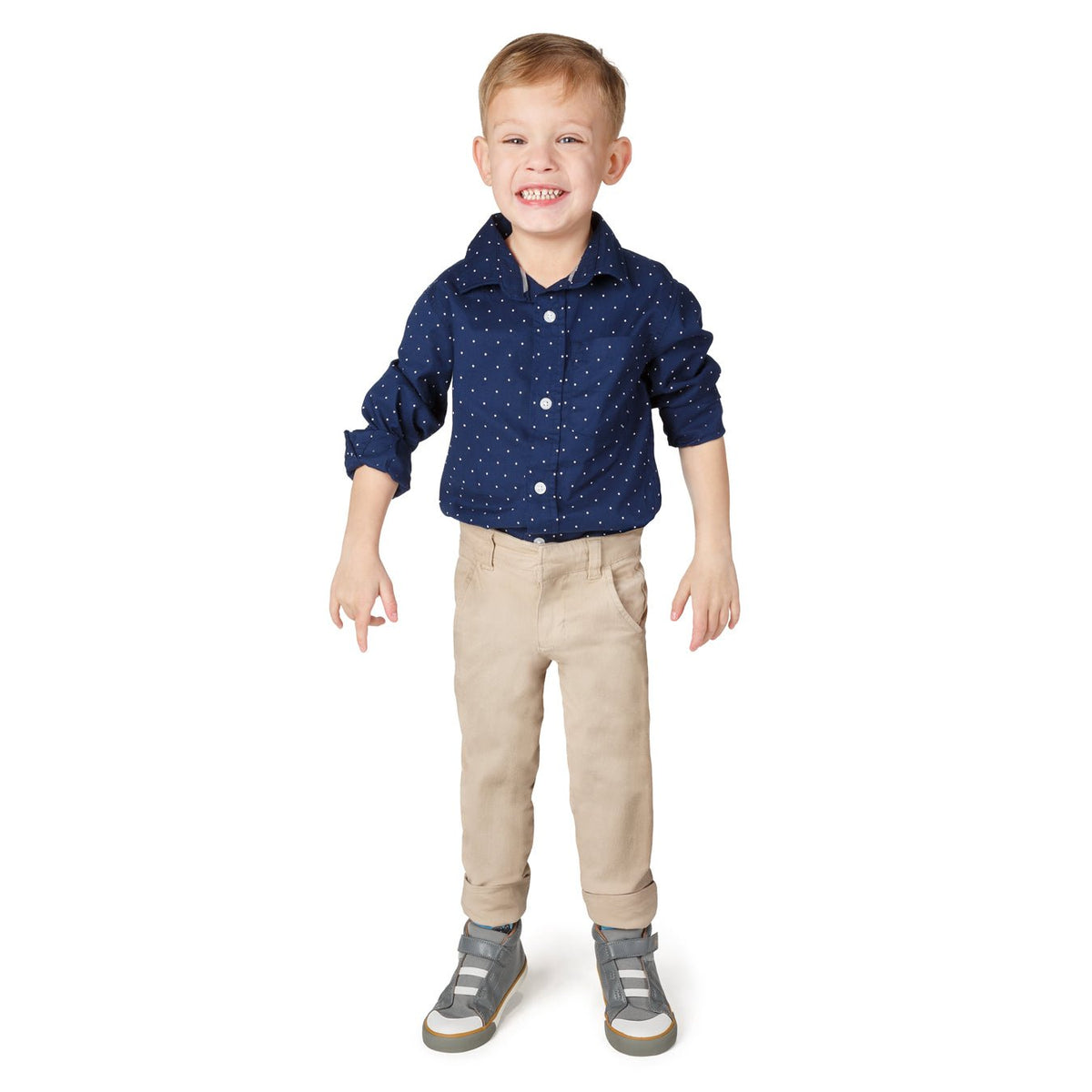 Kids Slim-Fit Twill School Uniform Pants / Wrinkle Resistant / Discontinued