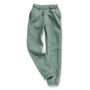 Green Fleece Sweatpants on White Back Ground 