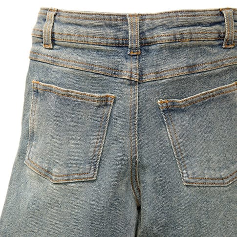 Back Pocket of Daphne Cut Wide Leg Jeans / StiltBird Apparel