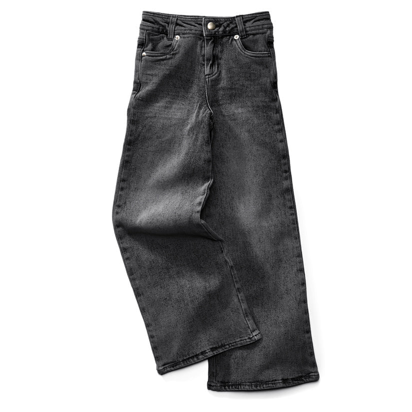 Tall Slim Girl's Wide Leg Jeans in Black / StiltBird Apparel 